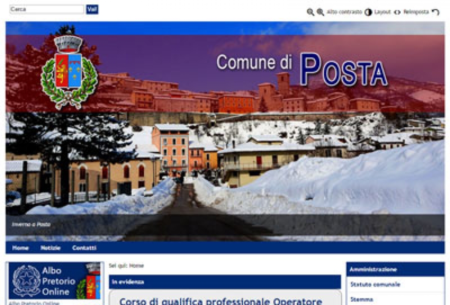Nuovo sito istituzionale Comune di Posta